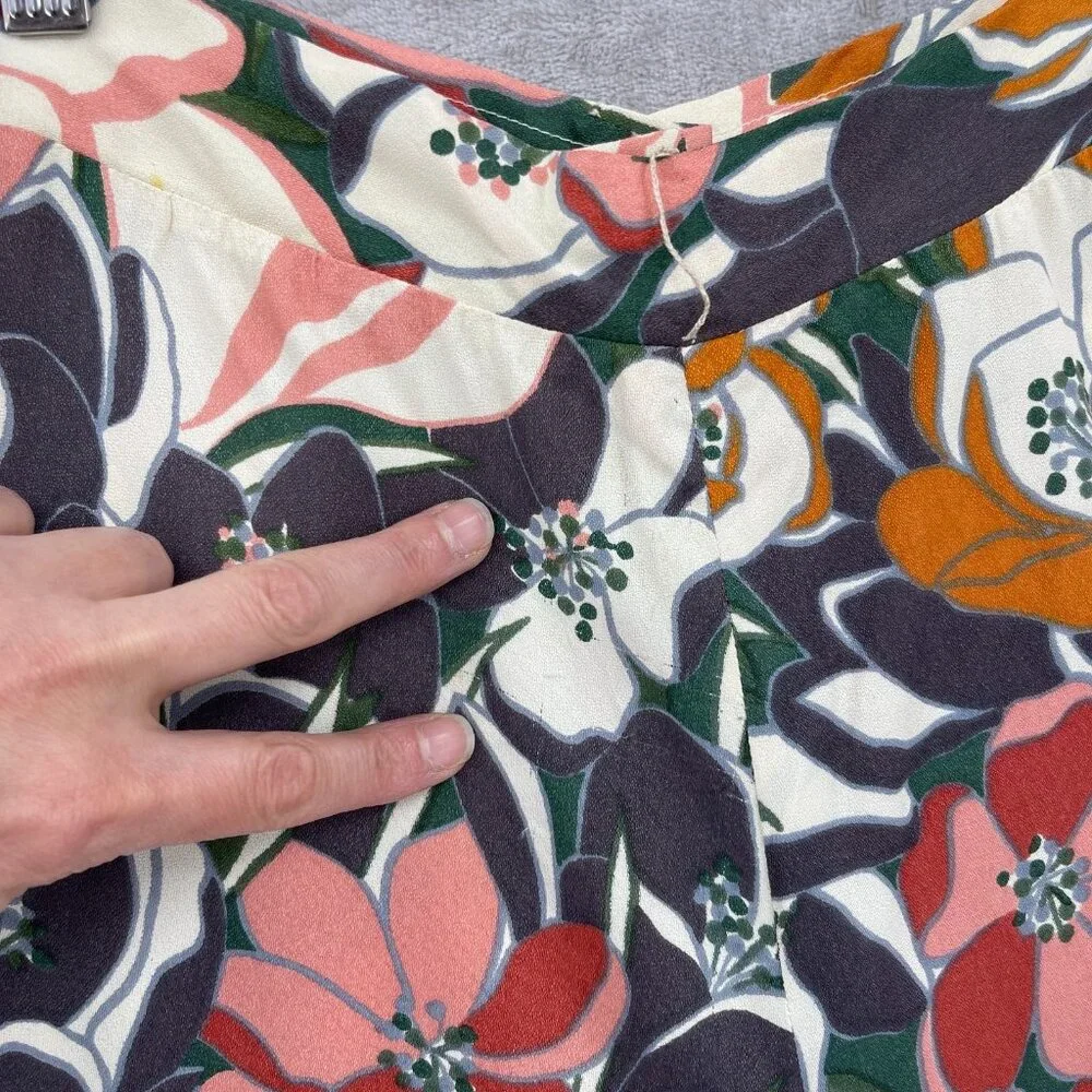 Justin McCarty Vintage Floral Print Super Wide Leg 70s Palazzo Pants - Picture 9 of 16